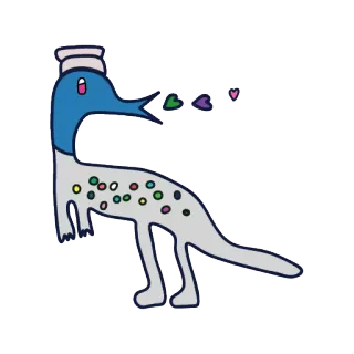 💋 fad1e000 dinosaurus, kartun, hewan, lucu, berwarna, gambar telegram sticker