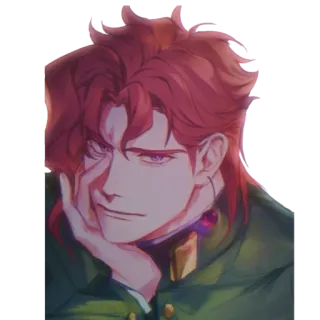 🙂 7988927b Kakyoin Noriaki JoJo's Bizarre Adventure Anime, Kakyoin, JoJo's Bizarre Adventure, Personaje, Retrato telegram sticker