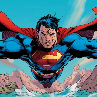 💎 7792e0fd Superman super-herói, quadrinhos, dc, voando, man of steel whatsapp sticker