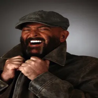 😇 bce54c9a man, glimlachend, hoed, leren jas telegram sticker