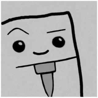 🤨 c4ba6653 Cartoon, Stift, Gesicht, Schreiben, Zeichnung telegram sticker