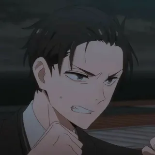 💵 3ee8cbe1 Anime, Wütend, Mann, Ernst, Charakter, Animiert telegram sticker