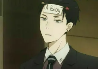 💵 6707911a A Baby Anime, Charakter, Papier, Baby, Formal telegram sticker