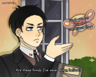 💵 91707ea0 Foods you can buy at a convenience store
Are these foods I've never eaten before? Meme, Essen, Kiosk, Anime, Lustig, Illustration telegram sticker