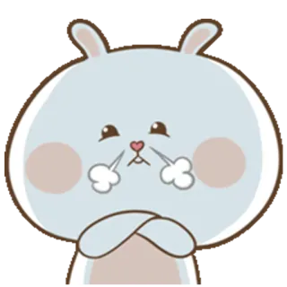 😡 0f02bf19 lapin, dessin animé, mignon, animal, personnage whatsapp sticker