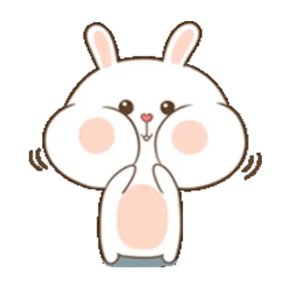 😳 400e97ec lapin, mignon, animal, autocollant, kawaii whatsapp sticker