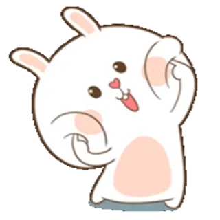 🙈 5aa1ce27 lapin, lapinou, mignon, dessin animé, animal whatsapp sticker