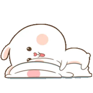 😍 b1772daa lapin, mignon, autocollant, animal whatsapp sticker