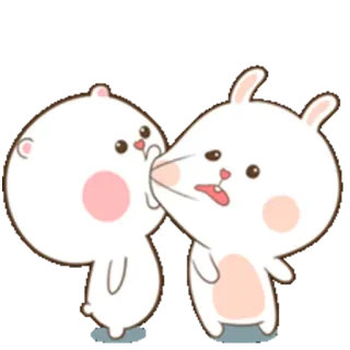 💋 d71bfe06 lapin, lapinou, mignon, animal, kawaii, autocollant whatsapp sticker
