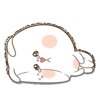 😭 fbde6af7 triste, pleurer, larmes, dessin animé, mignon, animal, lapin whatsapp sticker