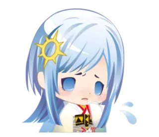 👌 b0fffc19 动漫, Q版, 漫画, 可爱, 女孩, 悲伤, 角色, 卡哇伊 telegram sticker