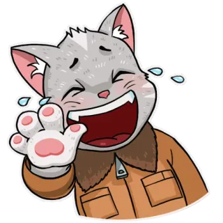 😂 b729d05f gato, animal, risa, feliz, lindo, pegatina telegram sticker