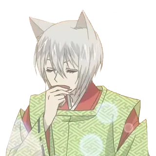 😶 3471691f Tomoe Kamisama Kiss 动漫, 狐狸, 耳朵, 漫画, 可爱, 卡哇伊 telegram sticker