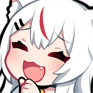 😄 8efb78f5 Anime, VTuber, Imut, Senang, Senyum whatsapp sticker