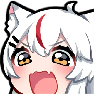 😲 aefcbce6 Anime, Lucu, Gadis, Telinga kucing, Kawaii whatsapp sticker