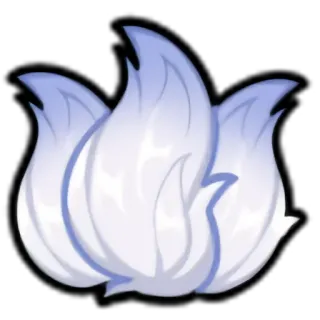 🦊 f6054bec nyala api, api, biru, putih whatsapp sticker