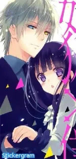 💑 20d56ca2 Stickergram 애니메이션, 커플, 만화, 일러스트 telegram sticker