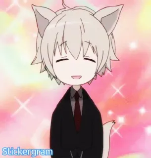 😄 4999d5c7 Stickergram 애니메이션, 귀여운, 카와이, 여우, 캐릭터, 애니메이션, 미술 telegram sticker