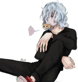 🤦‍♂ 653b52c0 Tomura Shigaraki My Hero Academia 애니메이션, 악당, 만화, 팬아트 telegram sticker
