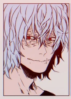 😐 ab7a8cfe Shigaraki Tomura My Hero Academia 애니메이션, 만화, 빌런, 캐릭터, 시가라키, 나의 히어로 아카데미아 telegram sticker