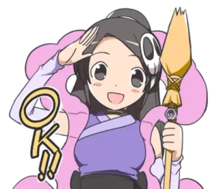 👌 ab3554f9 OK!! anime, hormat, ok, kartun, gadis whatsapp sticker