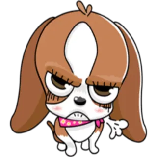 😤 4b238810 犬, 漫画, 動物, かわいい, ステッカー, 子犬 telegram sticker