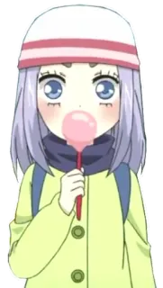 🍡 07f0c3ab Anime, Gadis, Lolipop, Lucu whatsapp sticker