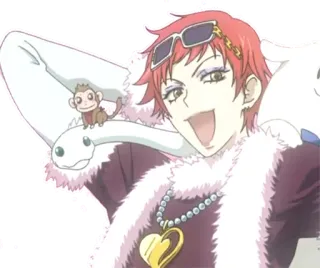 💁 a8114c65 Anime, Karakter, Kacamata hitam, Monyet, Bulu, Mode whatsapp sticker