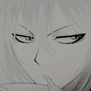 ☁️ 85982e15 Tomoe Kamisama Kiss Anime, Manga, Zorro, Demonio, Pelo blanco, Ojos morados telegram sticker