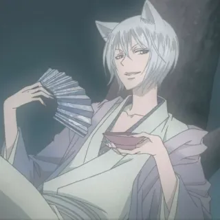 ☁️ d8b4f104 Tomoe Kamisama Kiss Anime, Manga, Zorro, Demonio, Kamisama Kiss, Tomoe, Fan telegram sticker