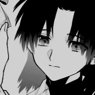 🗝 1b8a4e6f Anime, Manga, Garçon, Personnage, Noir et blanc whatsapp sticker