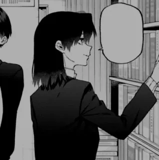 🗝 327abb08 Anime, Manga, École, Étudiant, Bibliothèque, Dessin animé whatsapp sticker