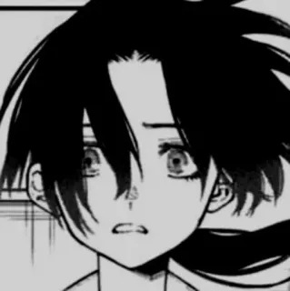 🗝 340137ec Manga, Anime, Personnage, Noir et blanc, Portrait whatsapp sticker