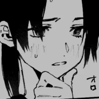 🗝 4cb3a59b クロ Anime, Manga, Noir et blanc, Personne, Japonais whatsapp sticker