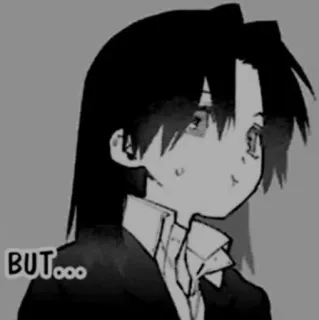 🗝 bbdfaaca BUT... Anime, Manga, Dessin animé, Personnage, Expression whatsapp sticker