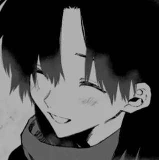 🗝 dac3bc6f Anime, Manga, Sourire, Joyeux, Portrait, Dessin animé whatsapp sticker