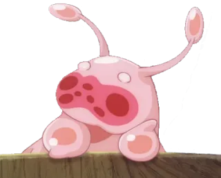 🐌 28d6bdcf monster, imut, merah muda, alien, kartun telegram sticker