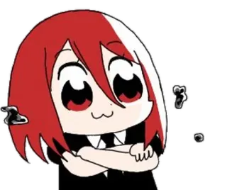 💢 b07a4df3 Kartun, Anime, Imut, Karakter, Rambut merah, Chibi, Ilustrasi telegram sticker