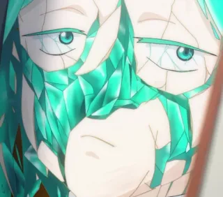 ☹️ d7c77771 wajah, kristal, potret, gaya anime, kartun, seni telegram sticker