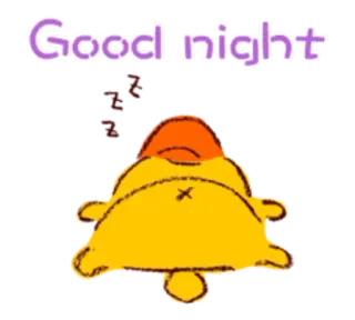 😴 4cd256c0 Good night 晚安, 睡觉, 卡通, 可爱 telegram sticker