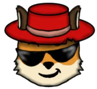 😎 097293f0 キツネ, マンガ, サングラス, 帽子, 動物, 面白い, ステッカー, 可愛い telegram sticker