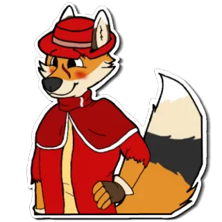 😊 4842a499 キツネ, 擬人化, 動物, 漫画, かわいい, キャラクター, ケモノ telegram sticker