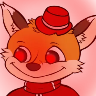 😀 c204336f キツネ, 擬人化, 帽子, 漫画, スカーフ, 動物 telegram sticker