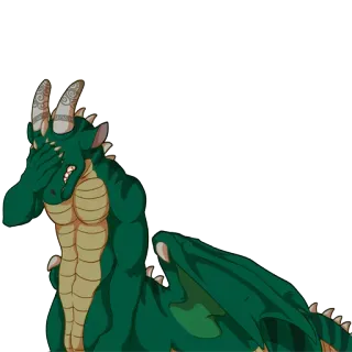 😤 819a4ce5 drago, verde, fantasy, mitico, mostro, animale telegram sticker