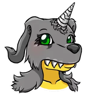 😐 1bb184f4 스티커, 만화, 개, 유니콘, 동물, 판타지 telegram sticker