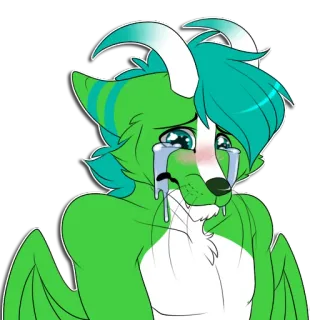 😭 22f782ba furry, pleurs, triste, anthropomorphe, animal, dessin animé telegram sticker