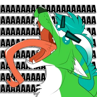 😠 37aa5a3c AAAAAAAAAAAAA Furry, Animal, Dessin animé, Cri telegram sticker