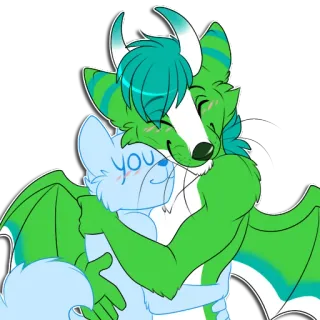 🤗 9474e213 you Furry, Câlin, Mignon, Animal, Dessin animé, Amour telegram sticker