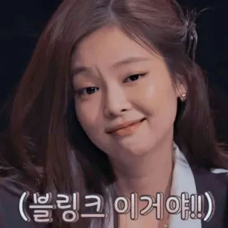 🎗 1e2561e2 블링크 이거야!! K-pop, Blink, Coreano, Jennie telegram sticker