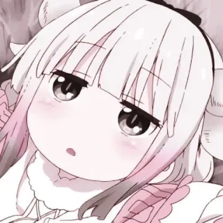 🎀 3a18da2b Kanna Kamui Miss Kobayashi's Dragon Maid Аниме, Канна Камуи, Милый, Мультфильм, Dragon Maid, Аниме девушка telegram sticker